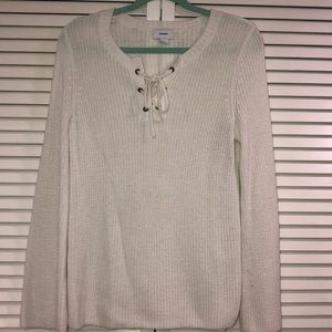 White oversized sweater